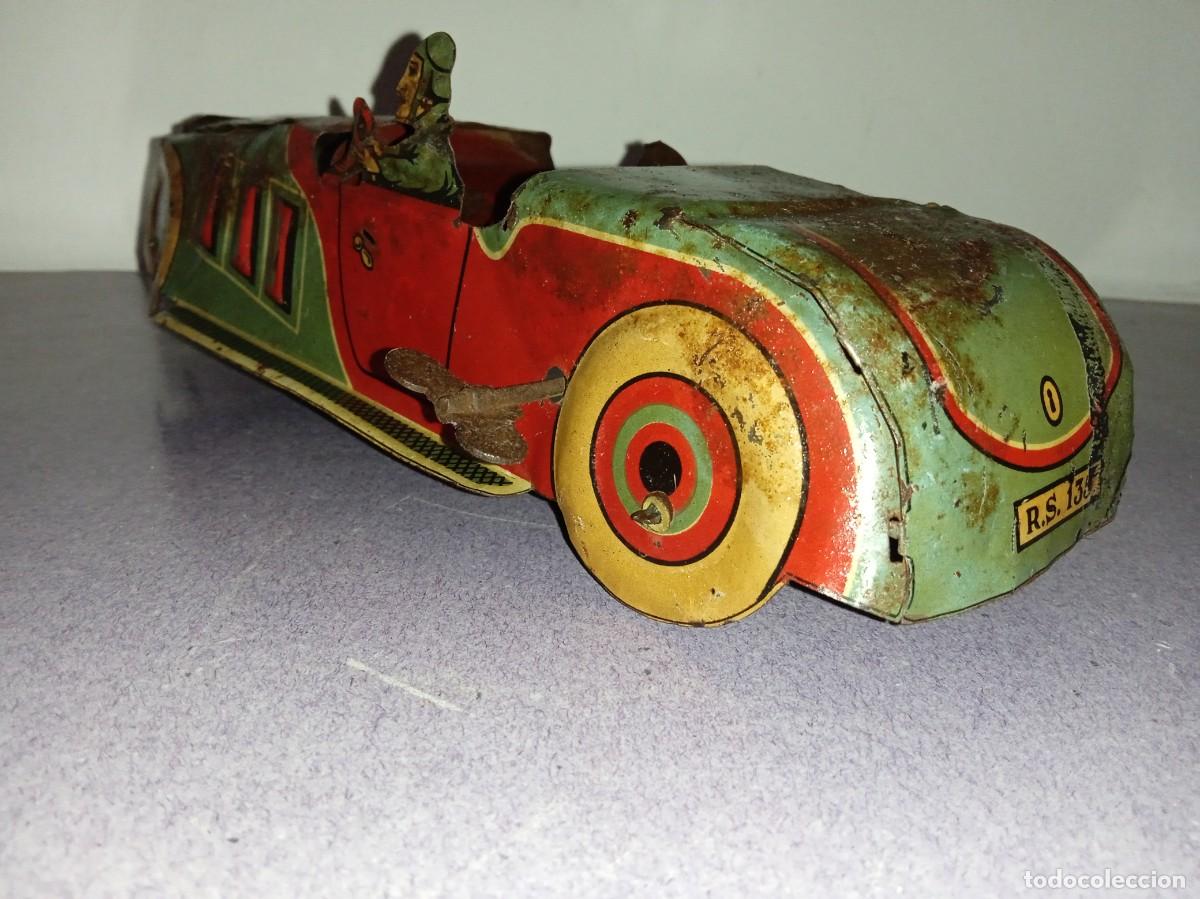 Juguetes antiguos de hojalata: COCHE Hojalata, R.S La Isla - Foto 6