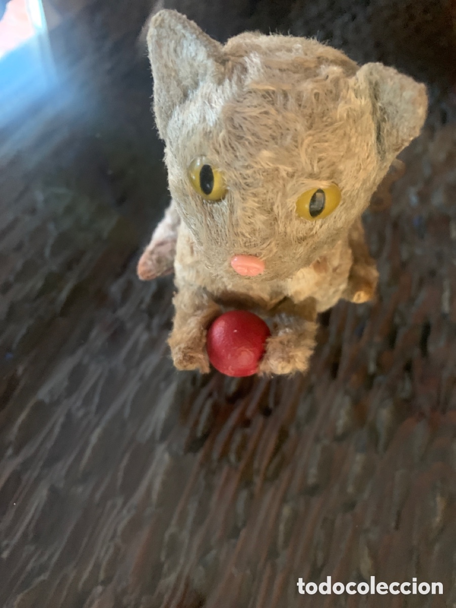 Juguetes antiguos de hojalata: Antiguo gato a cuerda funcionando - Foto 3
