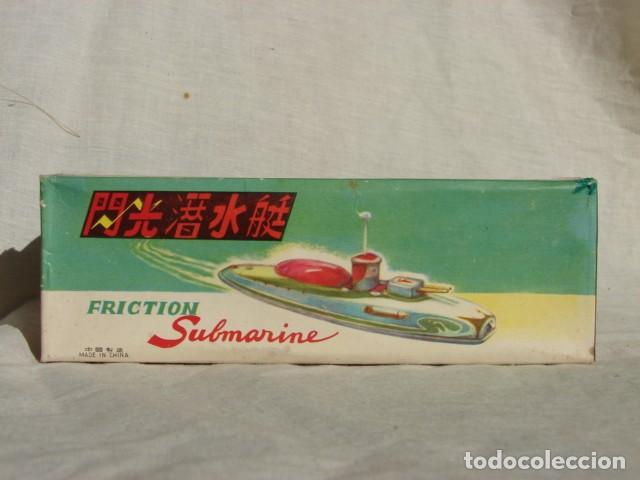 Juguetes antiguos de hojalata: FRICTION SPARKING SUBMARINE - MADE IN CHINA REF: 964 - Foto 10