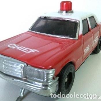 Juguetes antiguos de hojalata: COCHE JEFE DE BOMBEROS - Foto 8