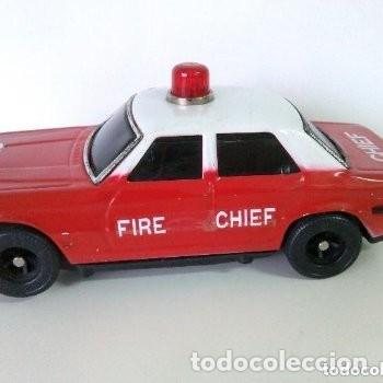 Juguetes antiguos de hojalata: COCHE JEFE DE BOMBEROS - Foto 9