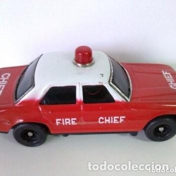 Juguetes antiguos de hojalata: COCHE JEFE DE BOMBEROS - Foto 10