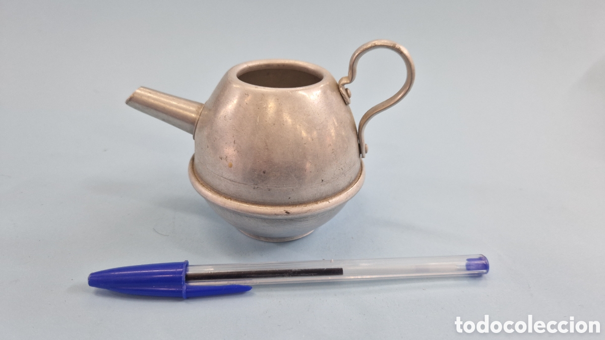 Juguetes antiguos de hojalata: Tetera de juguete - Foto 1