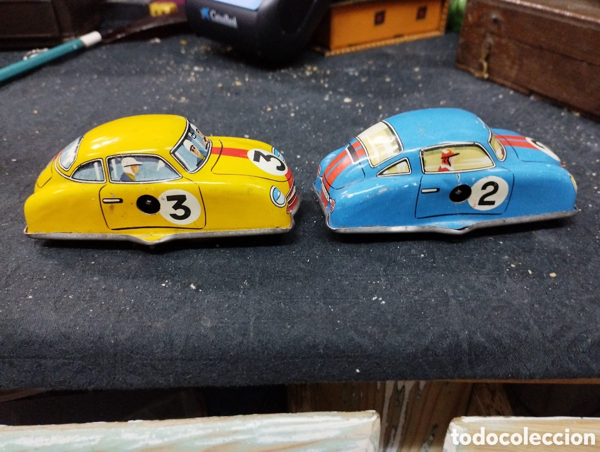 Juguetes antiguos de hojalata: Dos coches Technofix - Foto 3