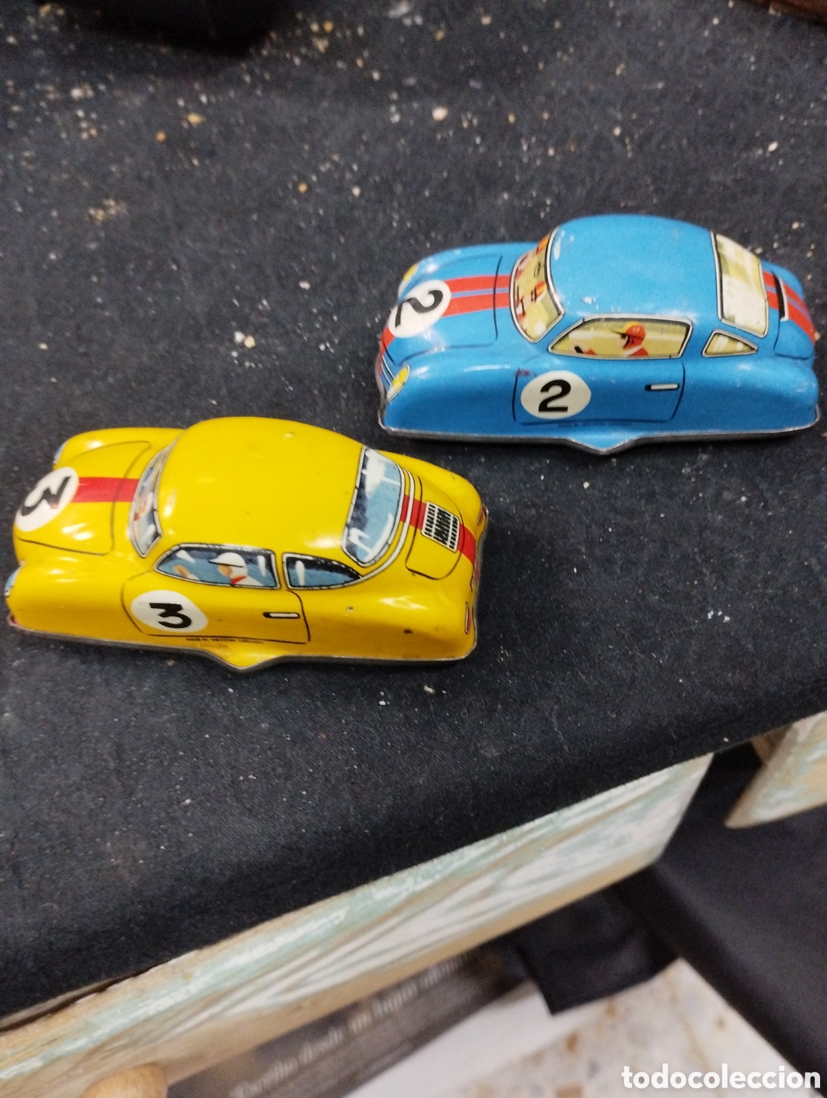Juguetes antiguos de hojalata: Dos coches Technofix - Foto 1