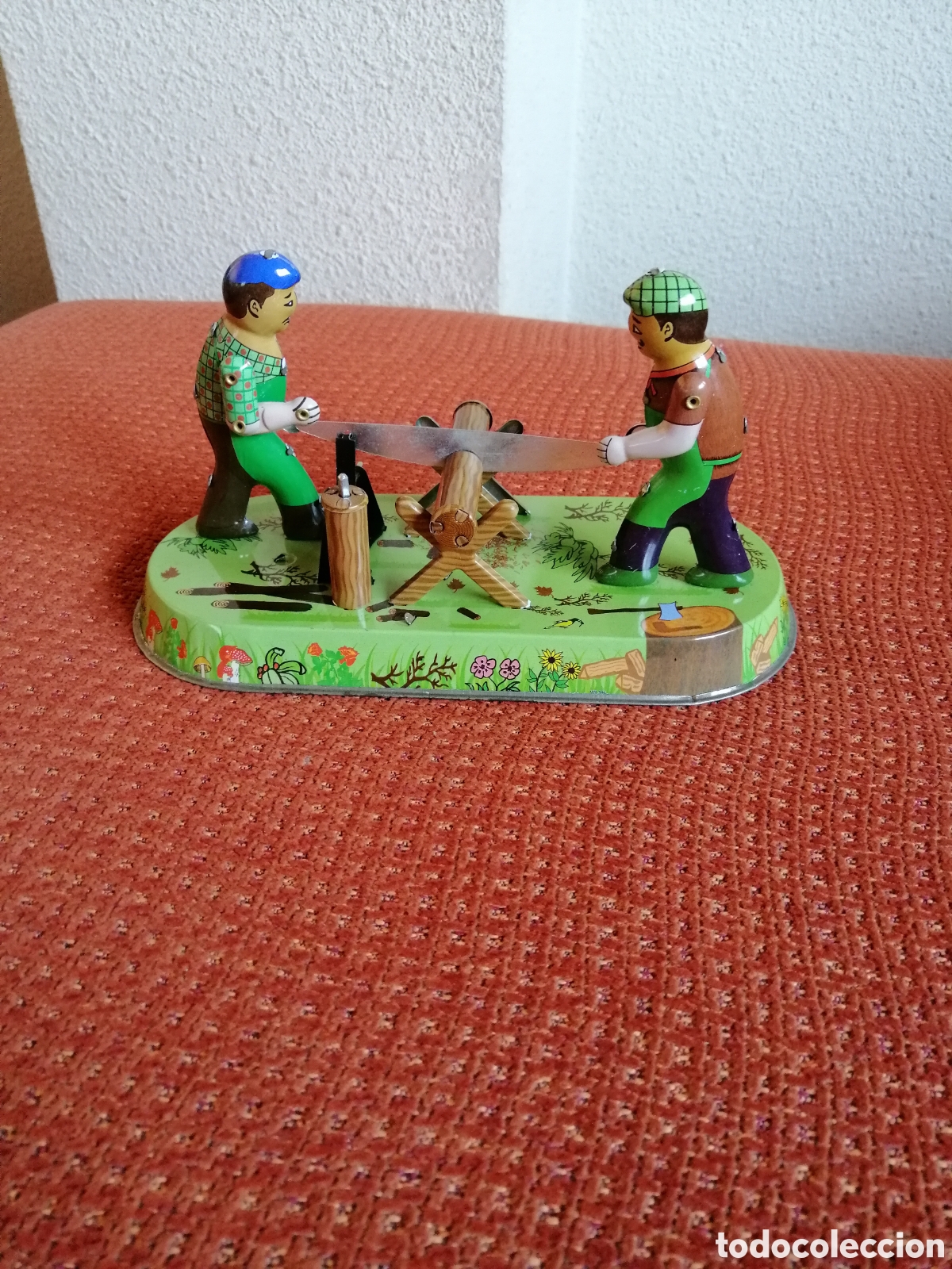 Juguetes antiguos de hojalata: SERRADOR DE TRONCOS - Foto 2