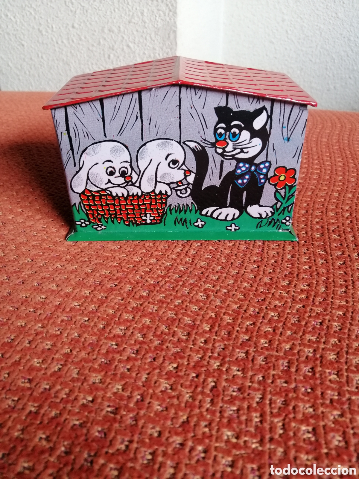 Juguetes antiguos de hojalata: HUCHA DE CHAPA - Foto 3