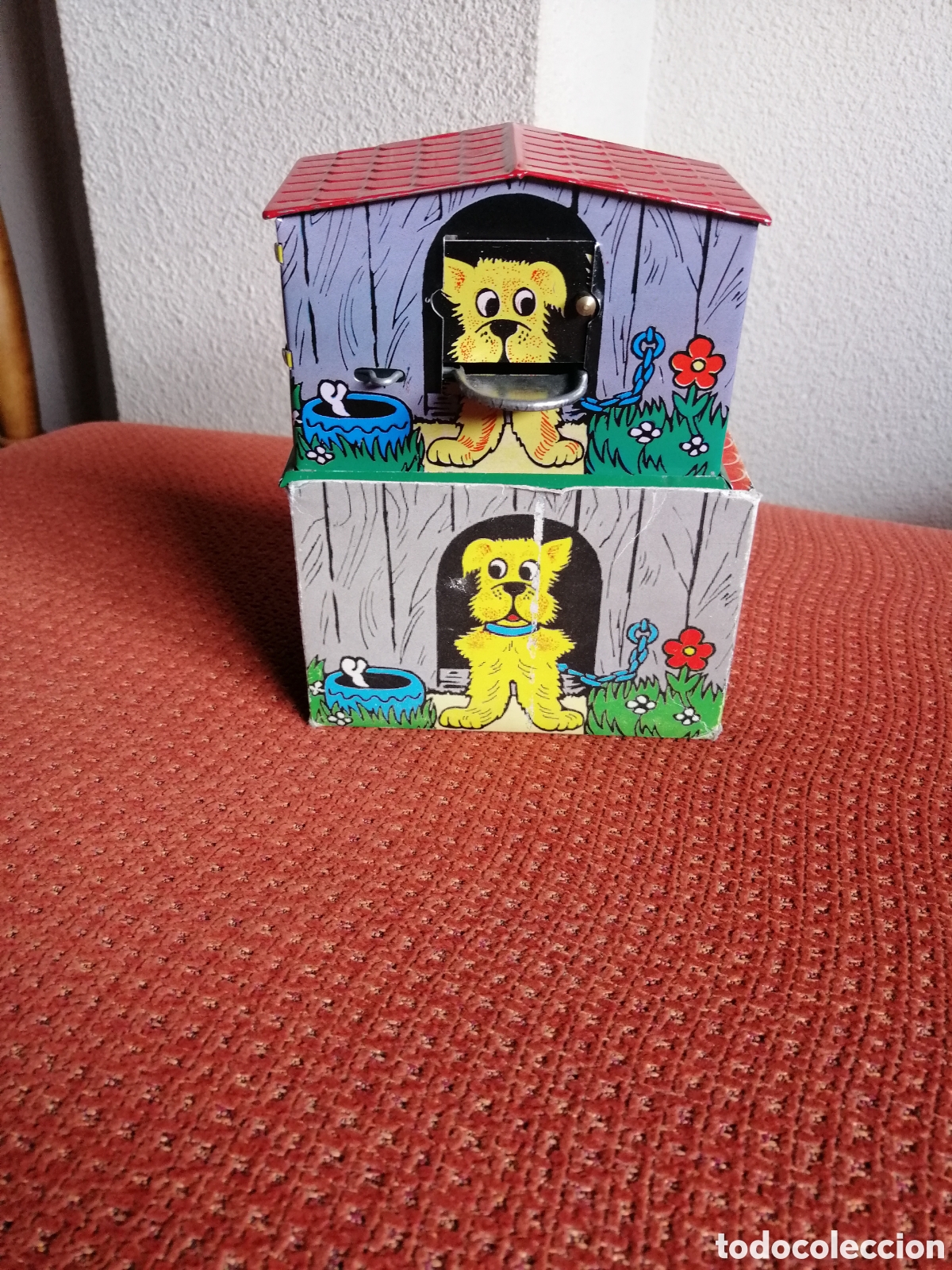Juguetes antiguos de hojalata: HUCHA DE CHAPA - Foto 5