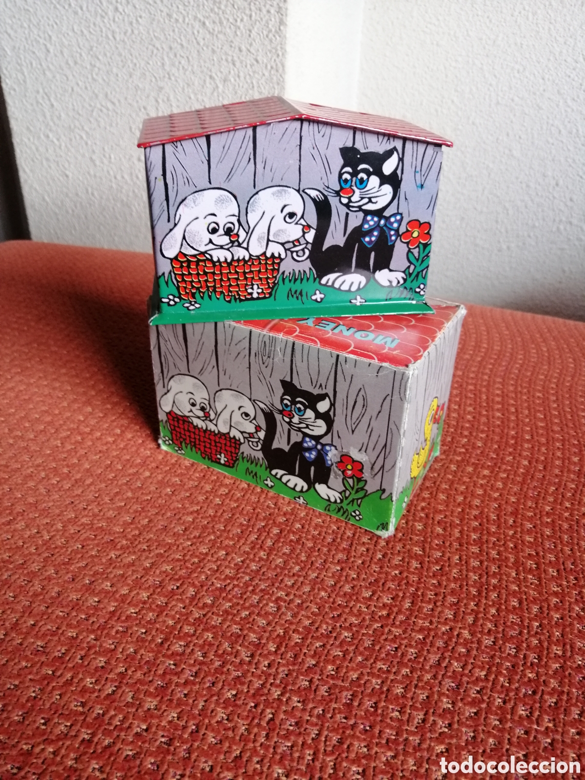 Juguetes antiguos de hojalata: HUCHA DE CHAPA - Foto 6