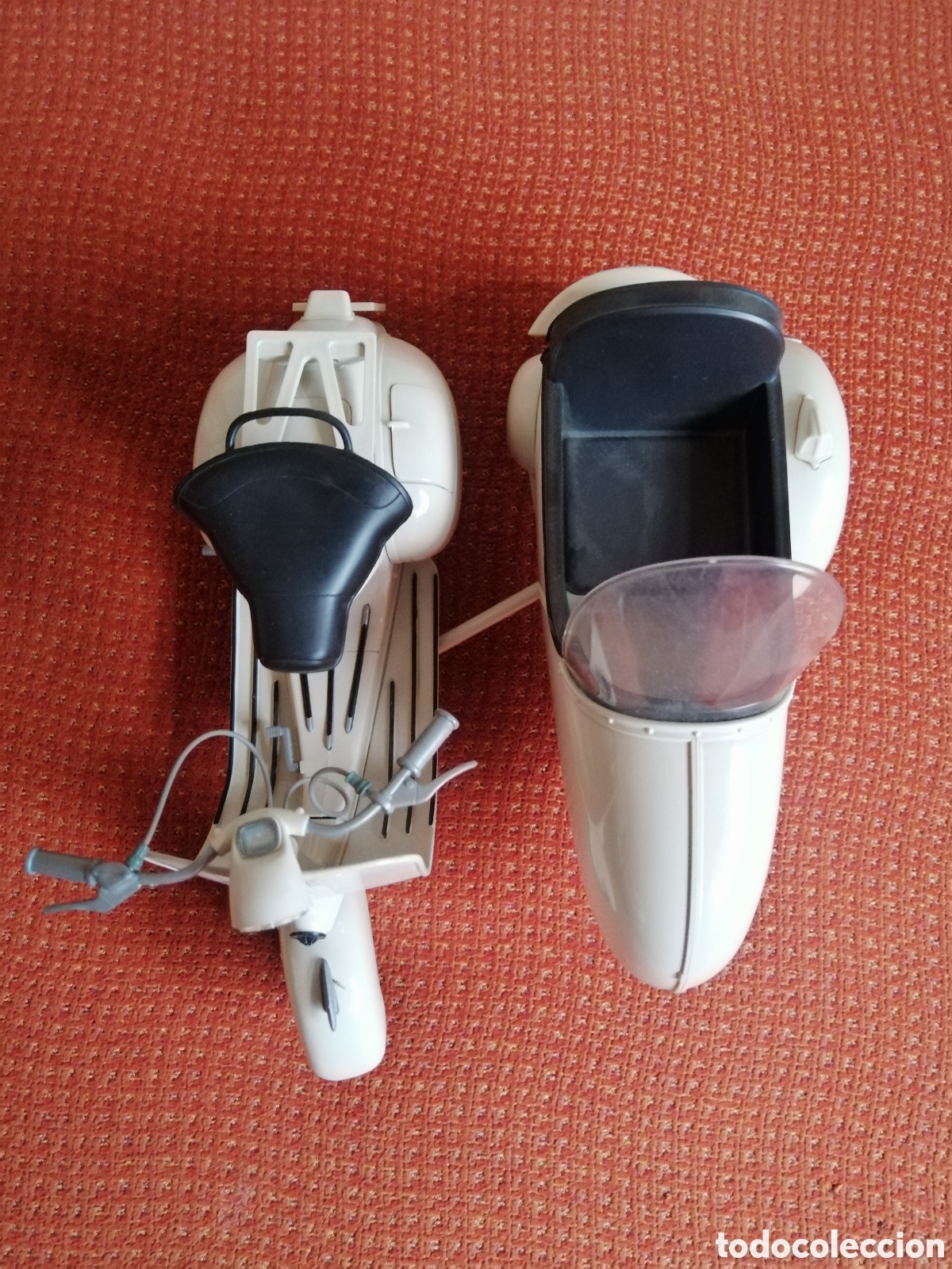 Juguetes antiguos de hojalata: MOTO VESPA CON SIDECAR - Foto 6