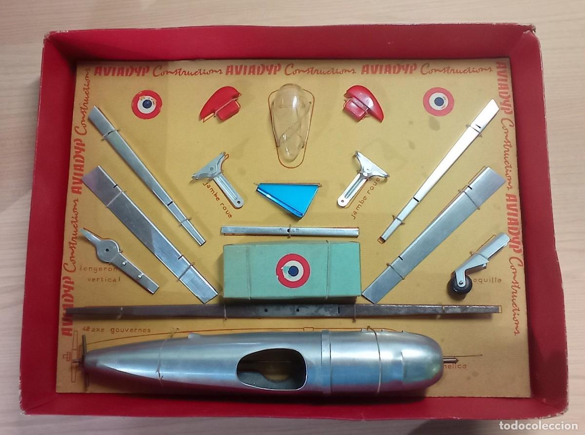 Juguetes antiguos de hojalata: CAJA DE CONSTRUCCION DE AVION AVIADYP - Foto 5