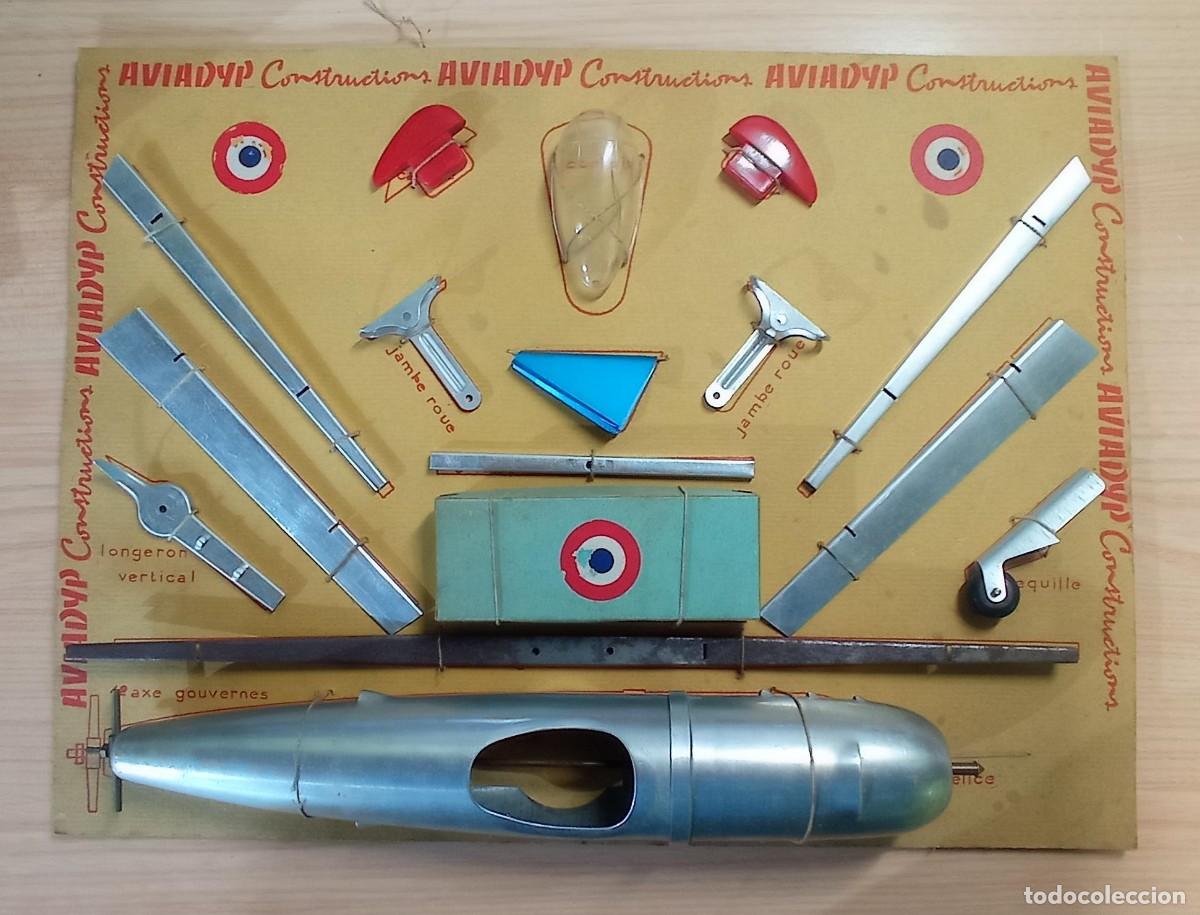 Juguetes antiguos de hojalata: CAJA DE CONSTRUCCION DE AVION AVIADYP - Foto 7