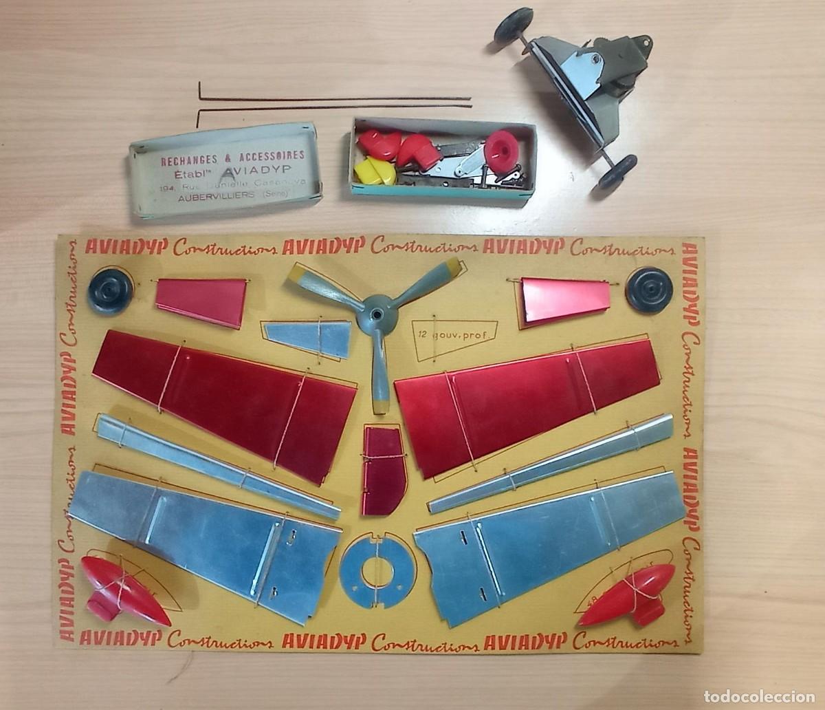 Juguetes antiguos de hojalata: CAJA DE CONSTRUCCION DE AVION AVIADYP - Foto 8