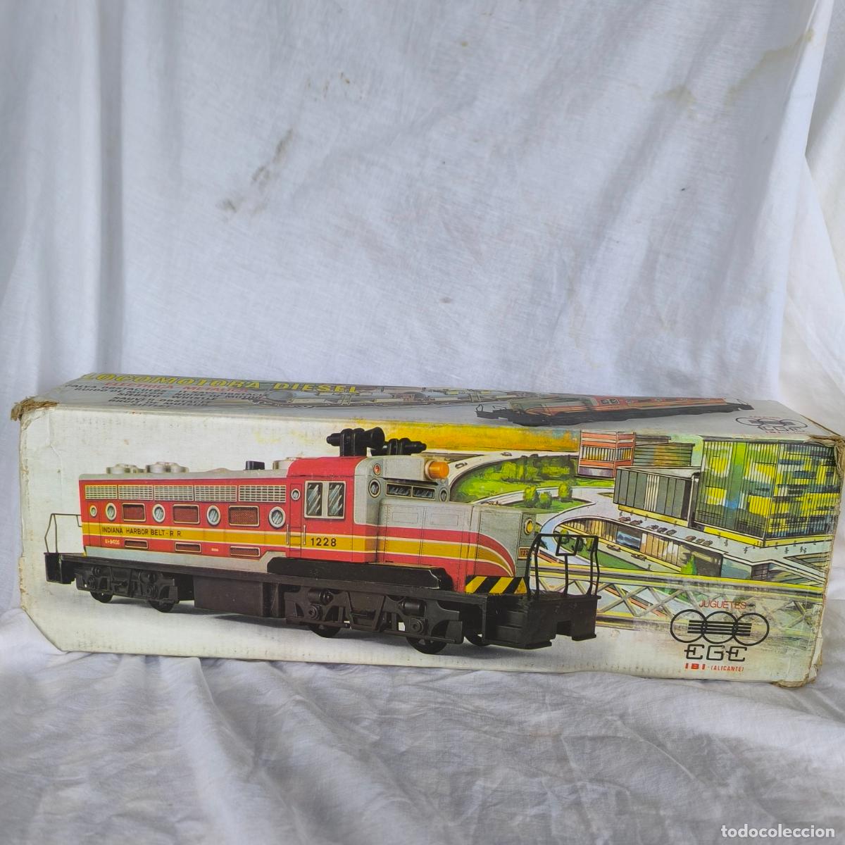 Juguetes antiguos de hojalata: LOCOMOTORA DIESEL DE EGE REF 92 FUNCIONANDO CON CAJA - Foto 6