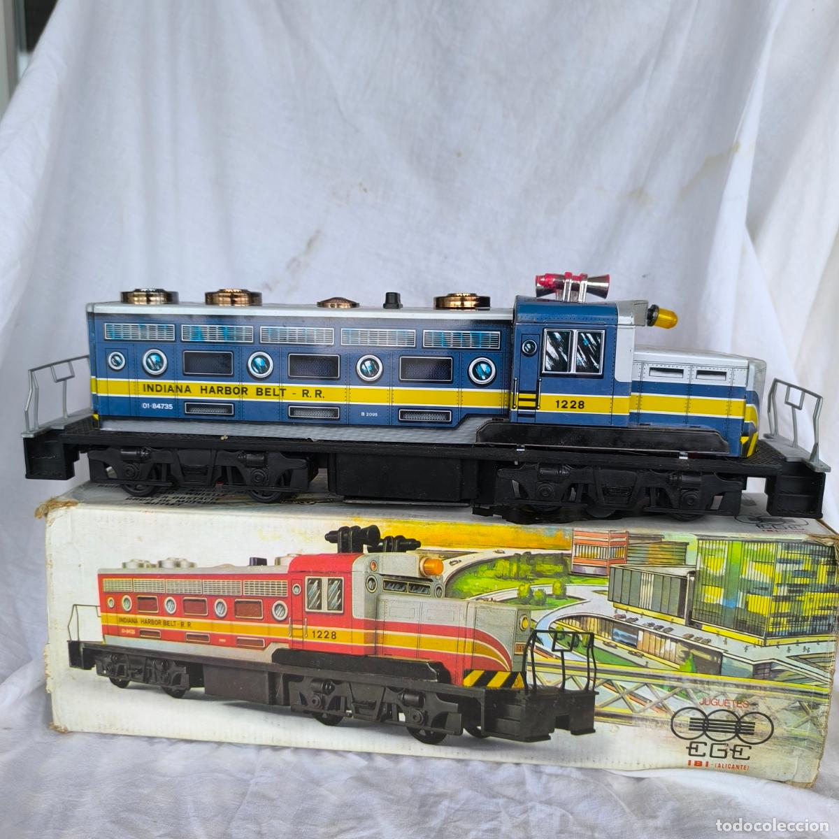 Juguetes antiguos de hojalata: LOCOMOTORA DIESEL DE EGE REF 92 FUNCIONANDO CON CAJA - Foto 8