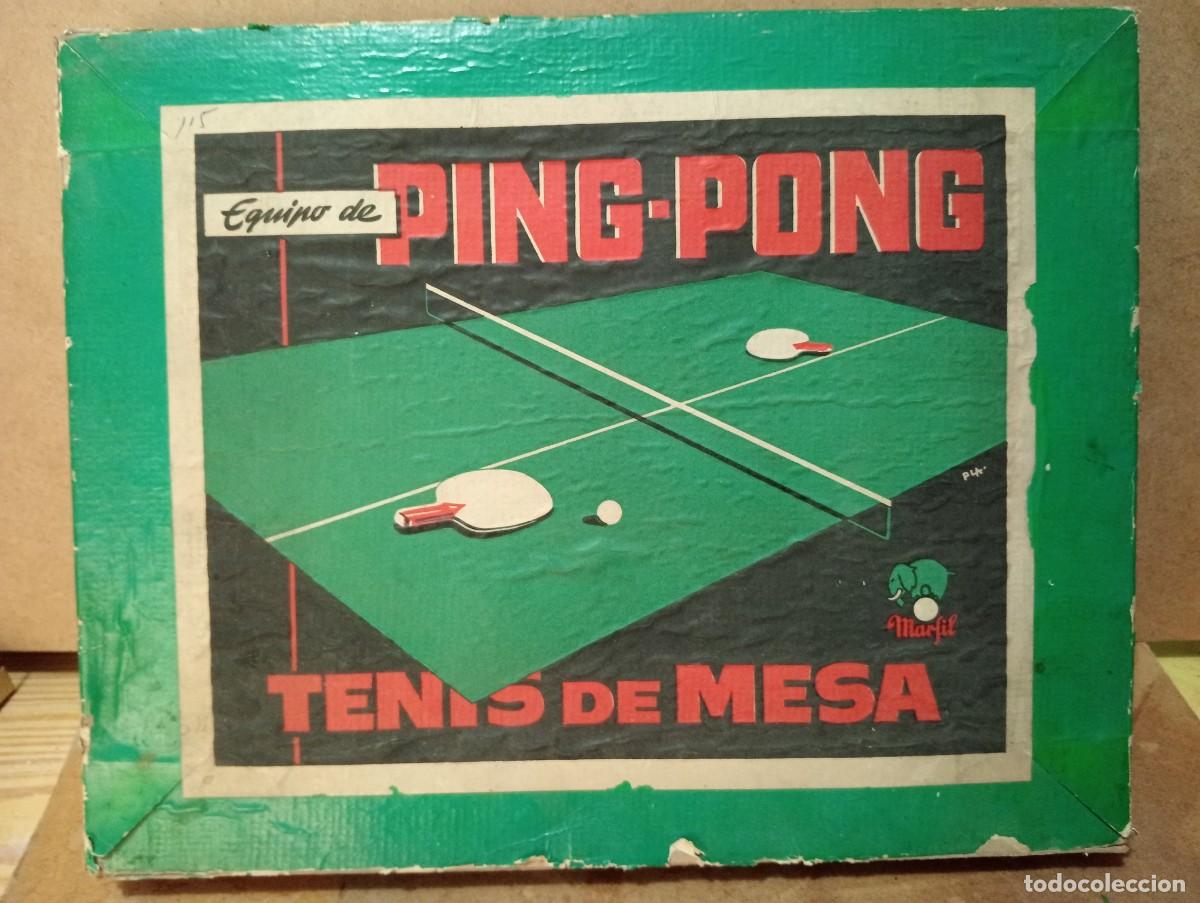 Juguetes antiguos de hojalata: Antiguo ping-pong en caja original - Foto 1