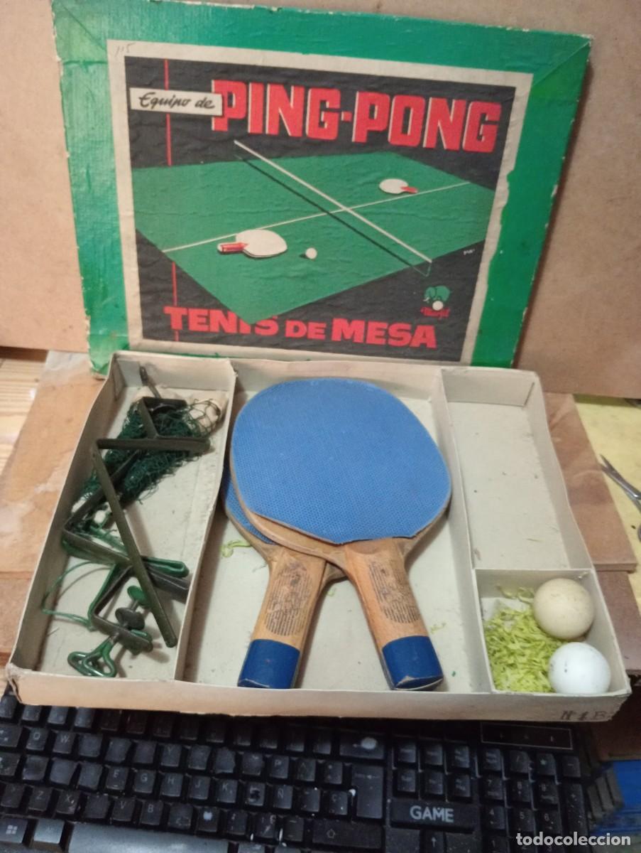 Juguetes antiguos de hojalata: Antiguo ping-pong en caja original - Foto 2