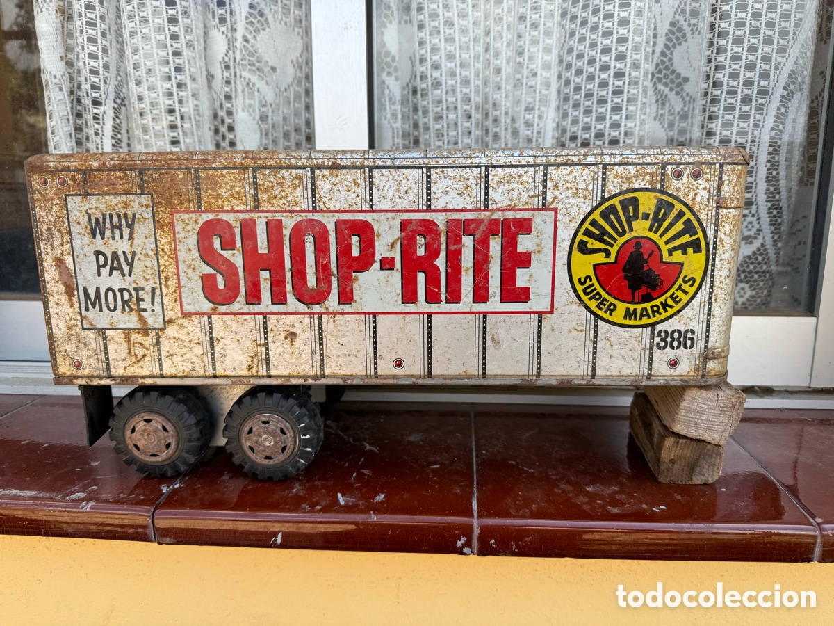 Juguetes antiguos de hojalata: REMOLQUE DE ACERO MARCA MARX TOY - Foto 1
