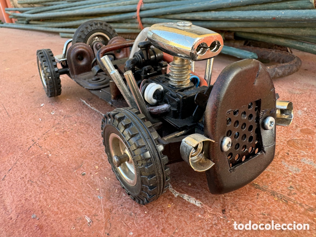 Juguetes antiguos de hojalata: RAT ROD ESTILO MAD MAX - Foto 4