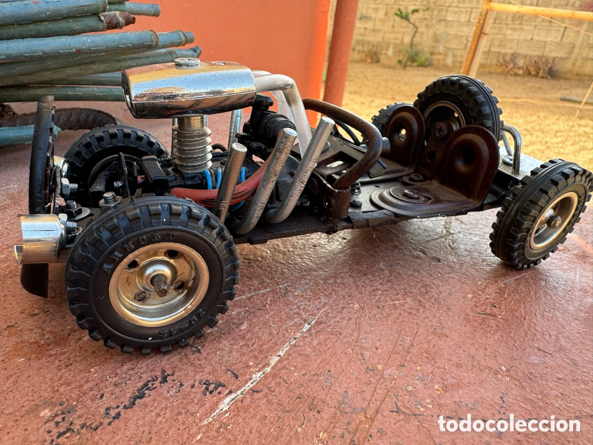 Juguetes antiguos de hojalata: RAT ROD ESTILO MAD MAX - Foto 5