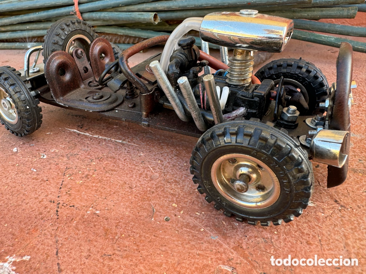 Juguetes antiguos de hojalata: RAT ROD ESTILO MAD MAX - Foto 8