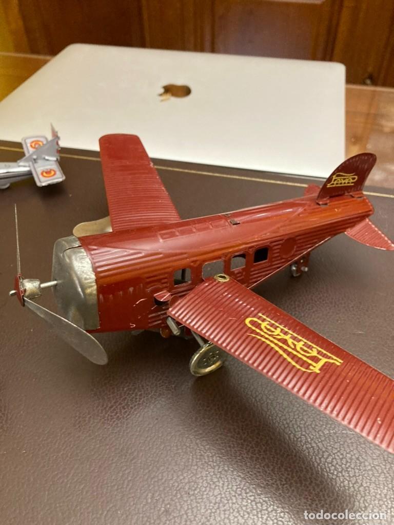 Juguetes antiguos de hojalata: aviones coleccion lote - Foto 2