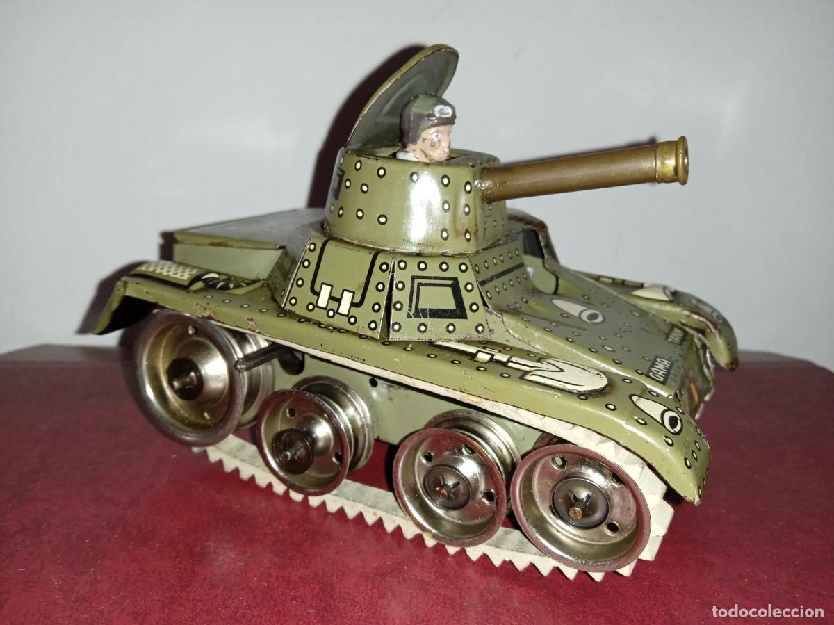 Juguetes antiguos de hojalata: TANQUE de HOJALATA, GAMA. - Foto 1