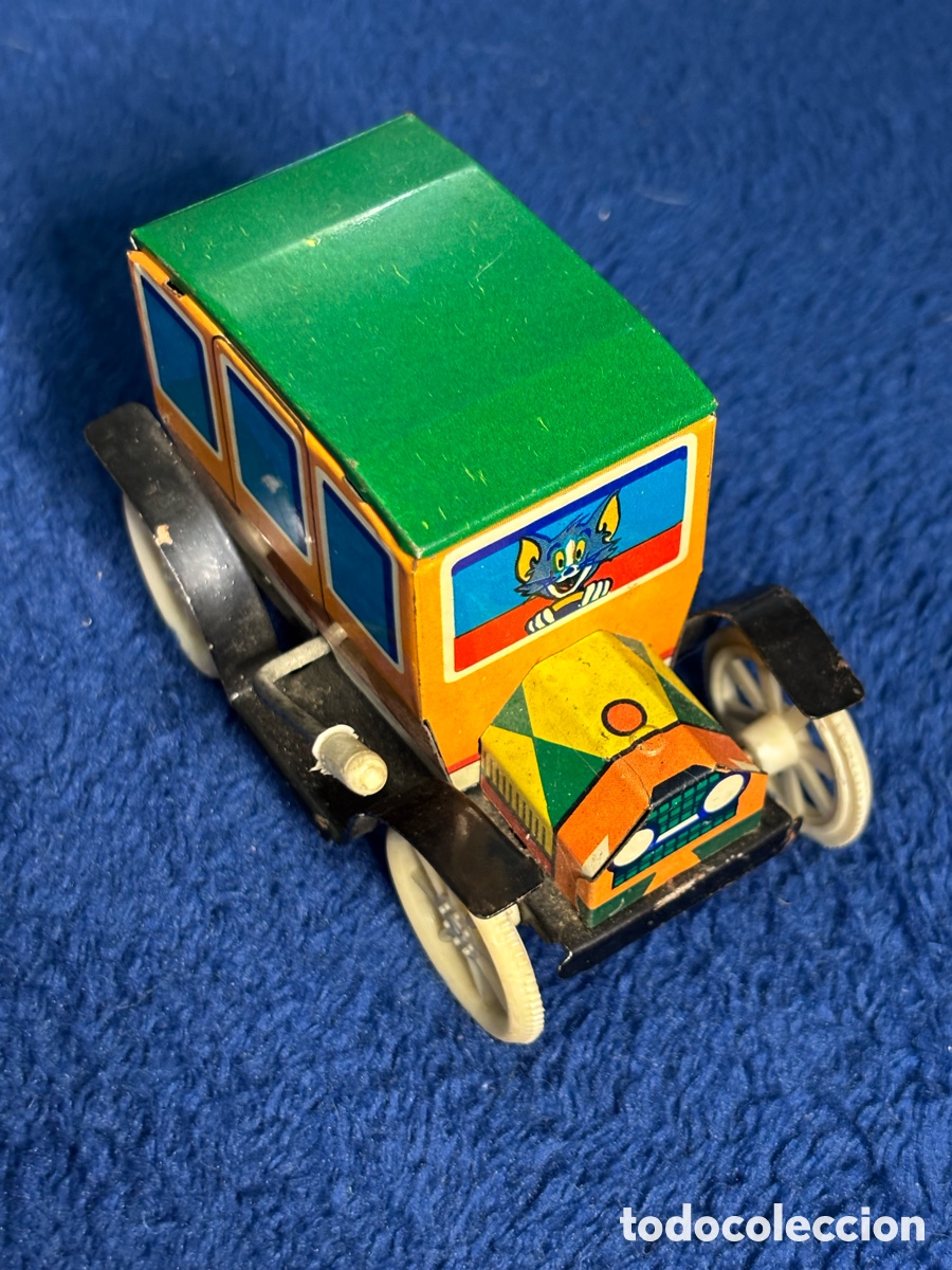 Juguetes antiguos de hojalata: Coche hojalata payva - Foto 4
