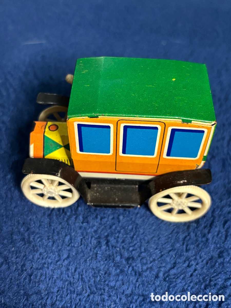 Juguetes antiguos de hojalata: Coche hojalata payva - Foto 5