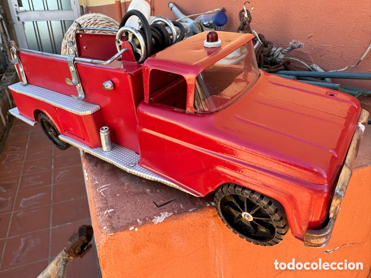 Juguetes antiguos de hojalata: CAMI&Oacute;N DE BOMBEROS. TONKA. - Foto 7