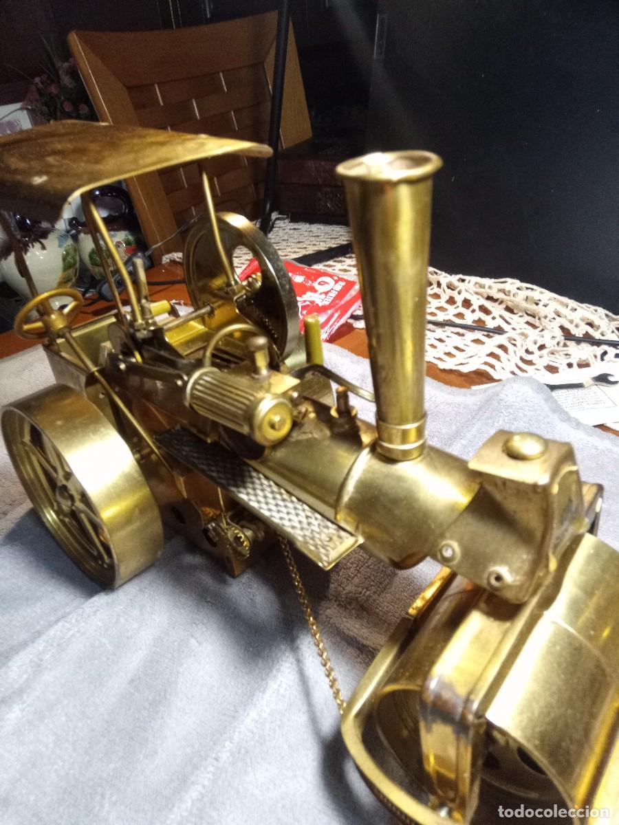 Juguetes antiguos de hojalata: Wilesco Tractor ,apisonadora y remolque cisterna - Foto 2