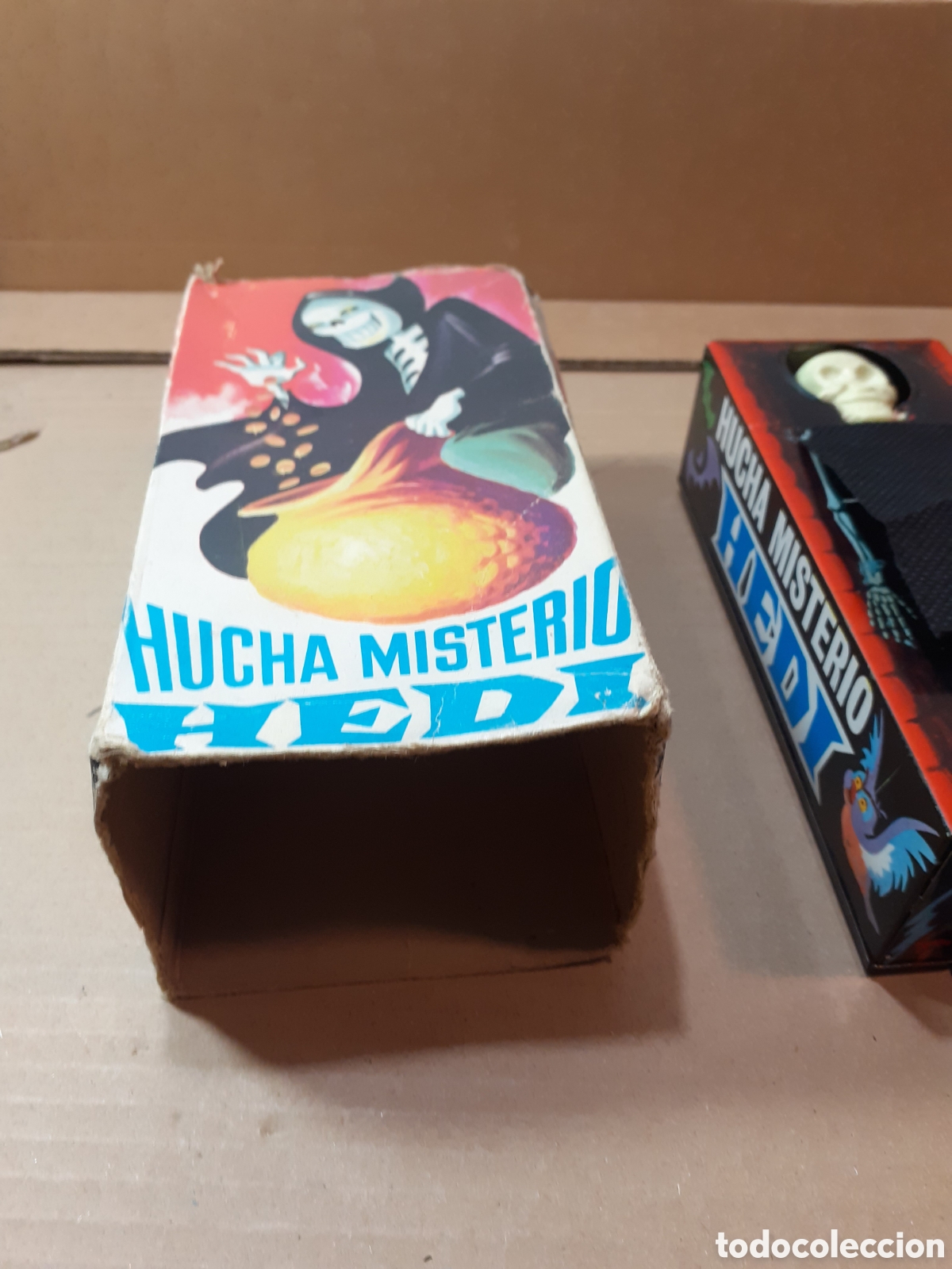 Juguetes antiguos de hojalata: Hucha Misterio Hedi. Funciona perfectamente. - Foto 7