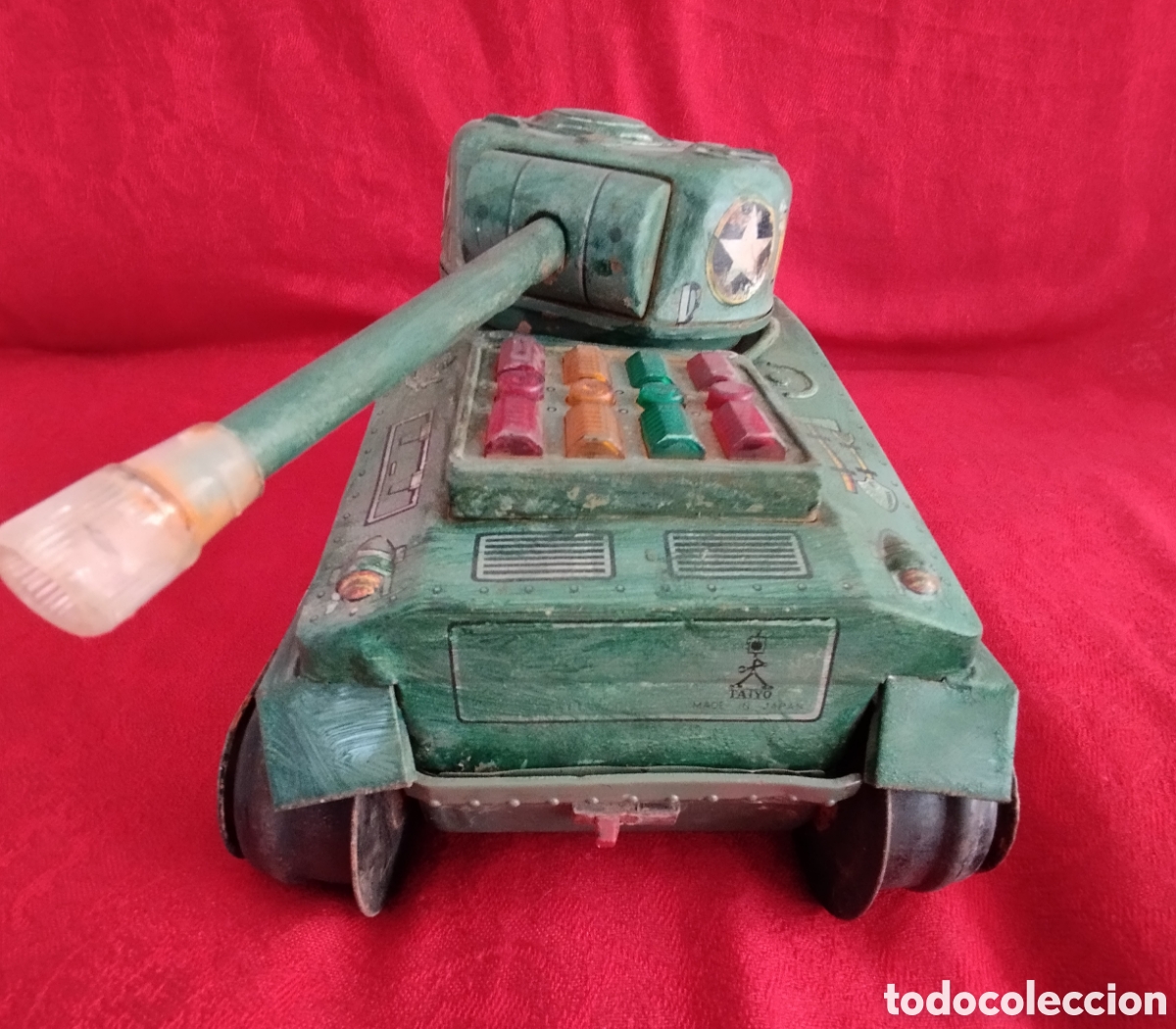 Juguetes antiguos de hojalata: Tanque de Hojalata Sherman. - Foto 7
