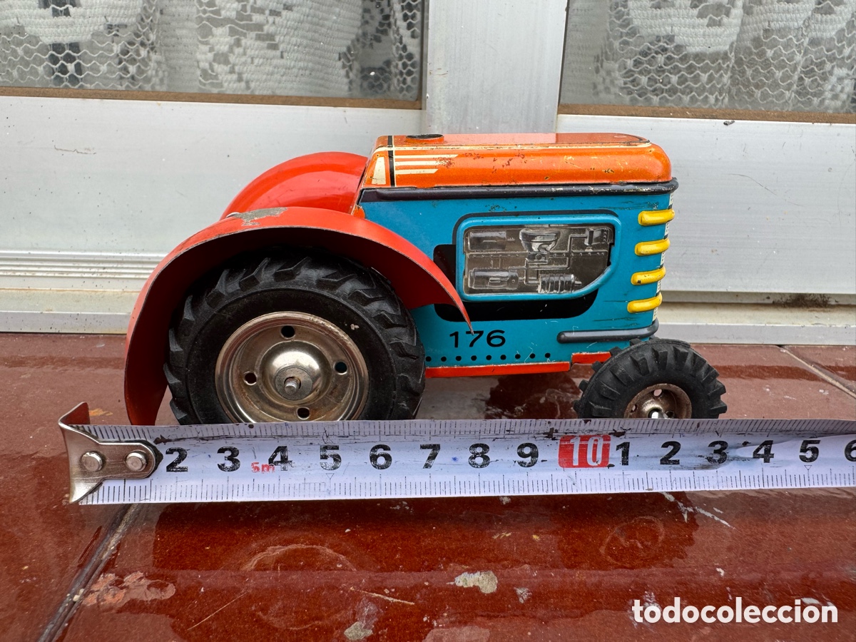 Juguetes antiguos de hojalata: TRACTOR GANA PARA RESTAURAR - Foto 2