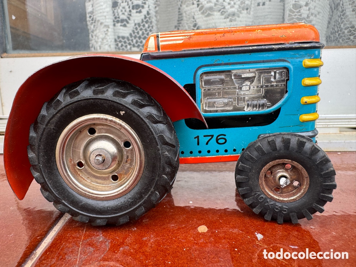 Juguetes antiguos de hojalata: TRACTOR GANA PARA RESTAURAR - Foto 12