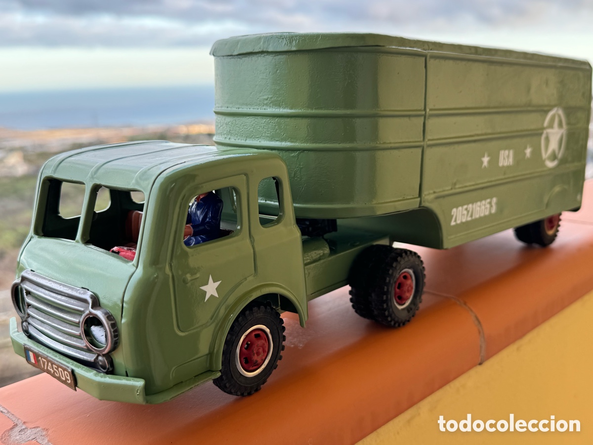 Juguetes antiguos de hojalata: CAMI&Oacute;N MILITAR BERNARD - Foto 3