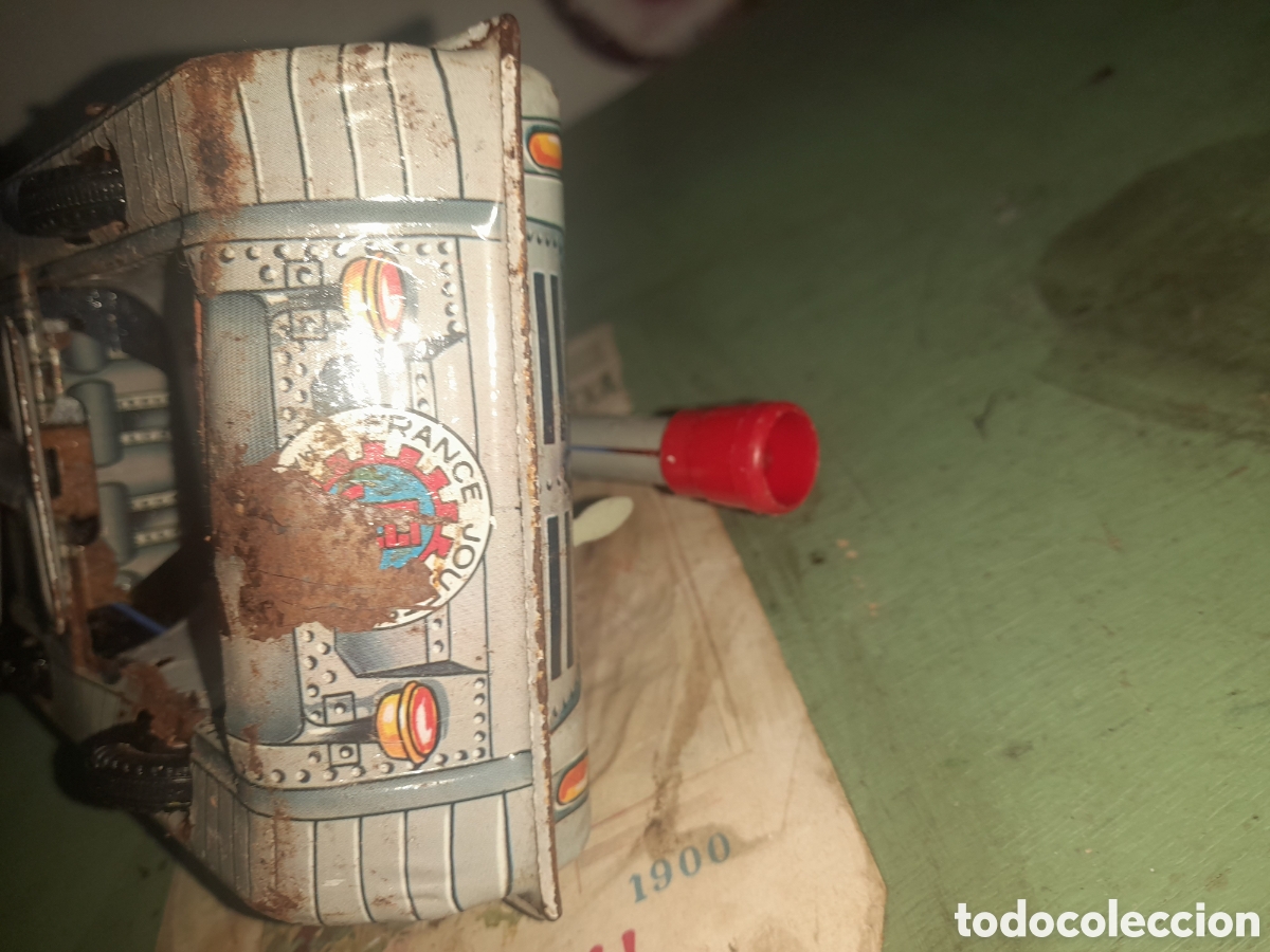 Juguetes antiguos de hojalata: Tanque Franc&eacute;s antiguo Hojalata - Foto 8