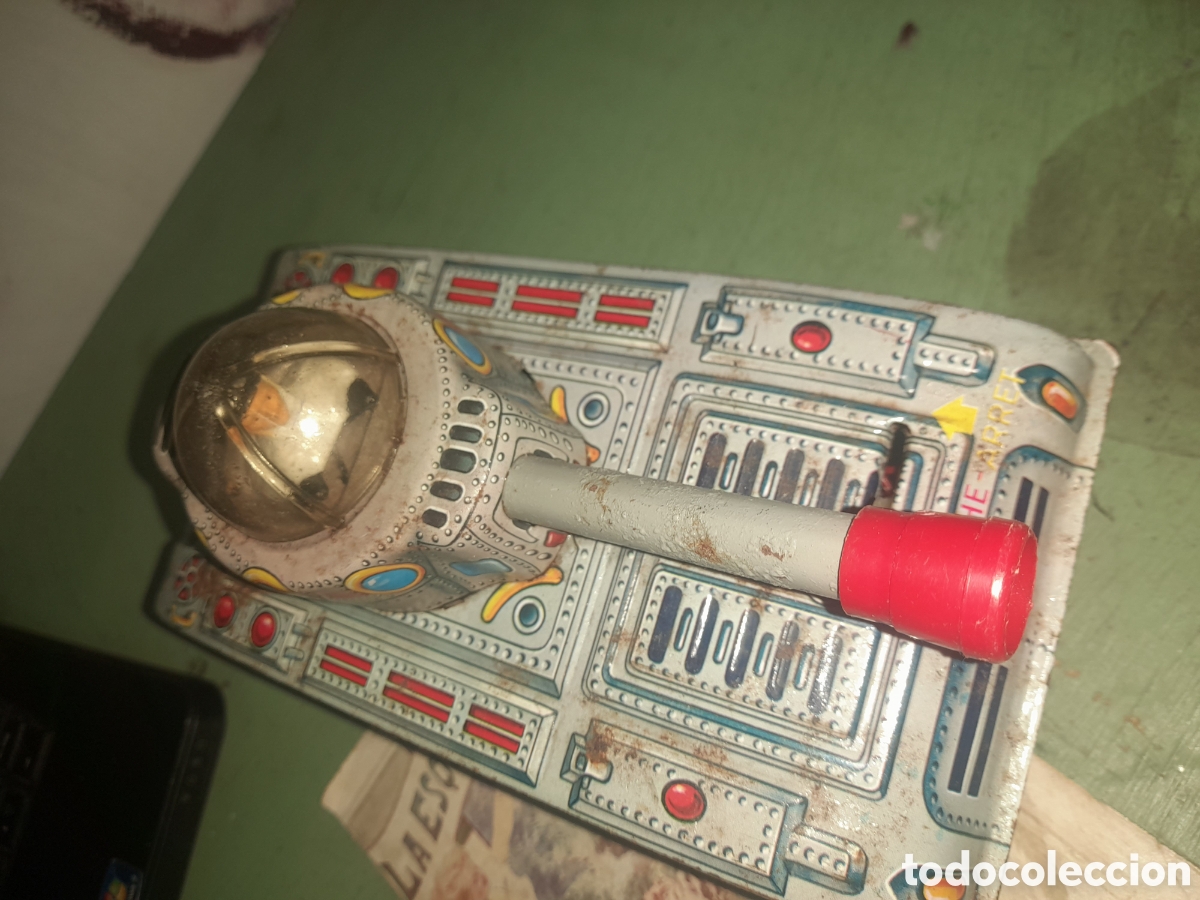 Juguetes antiguos de hojalata: Tanque Franc&eacute;s antiguo Hojalata - Foto 9