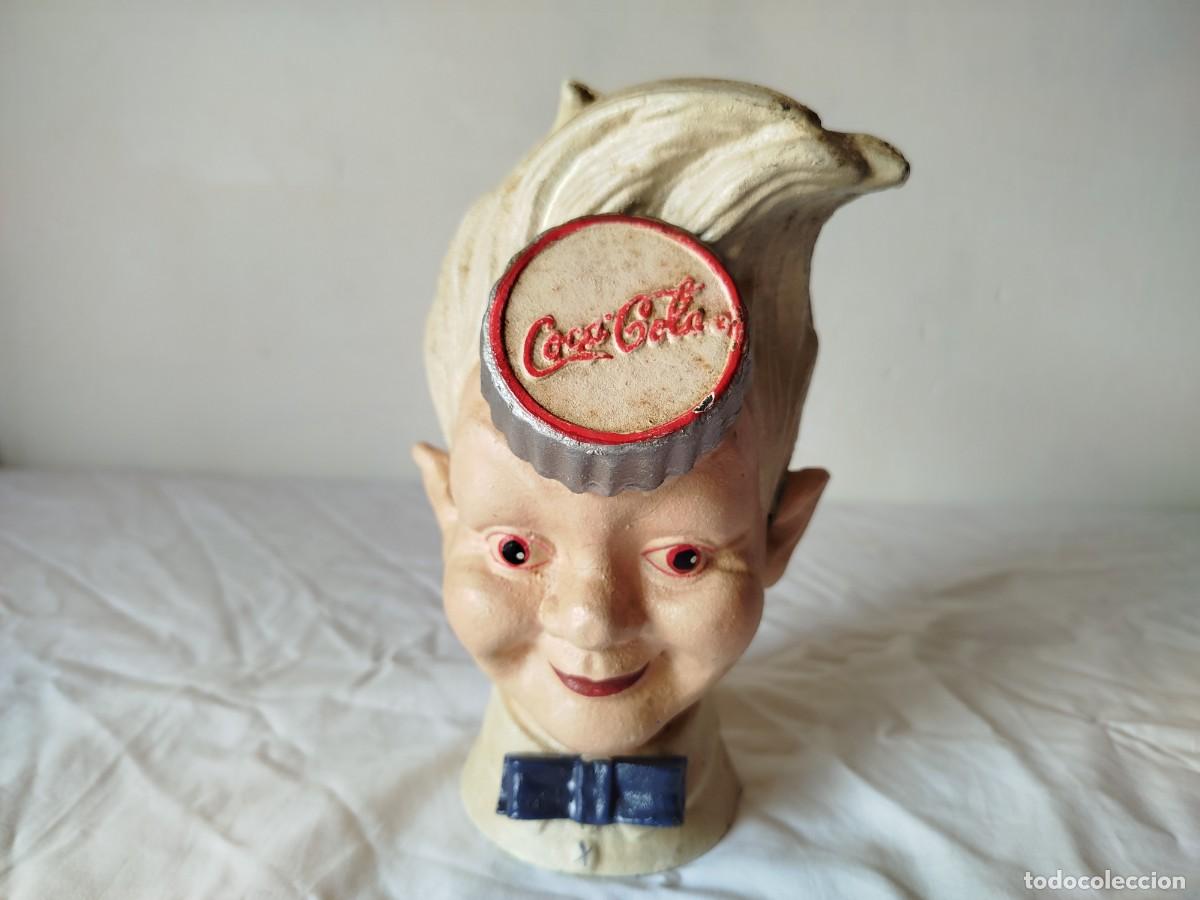 Juguetes antiguos de hojalata: Hucha Ni&ntilde;o Coca Cola - Foto 1