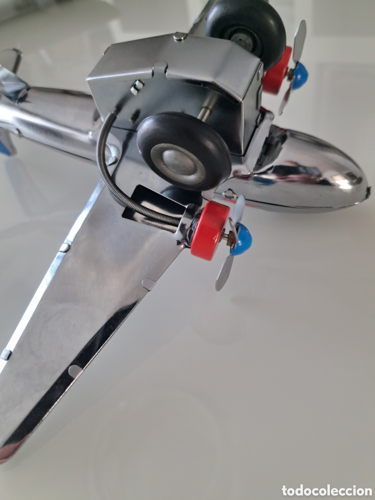 Juguetes antiguos de hojalata: AVI&Oacute;N DE HOJALATA SCHILLING - Foto 4