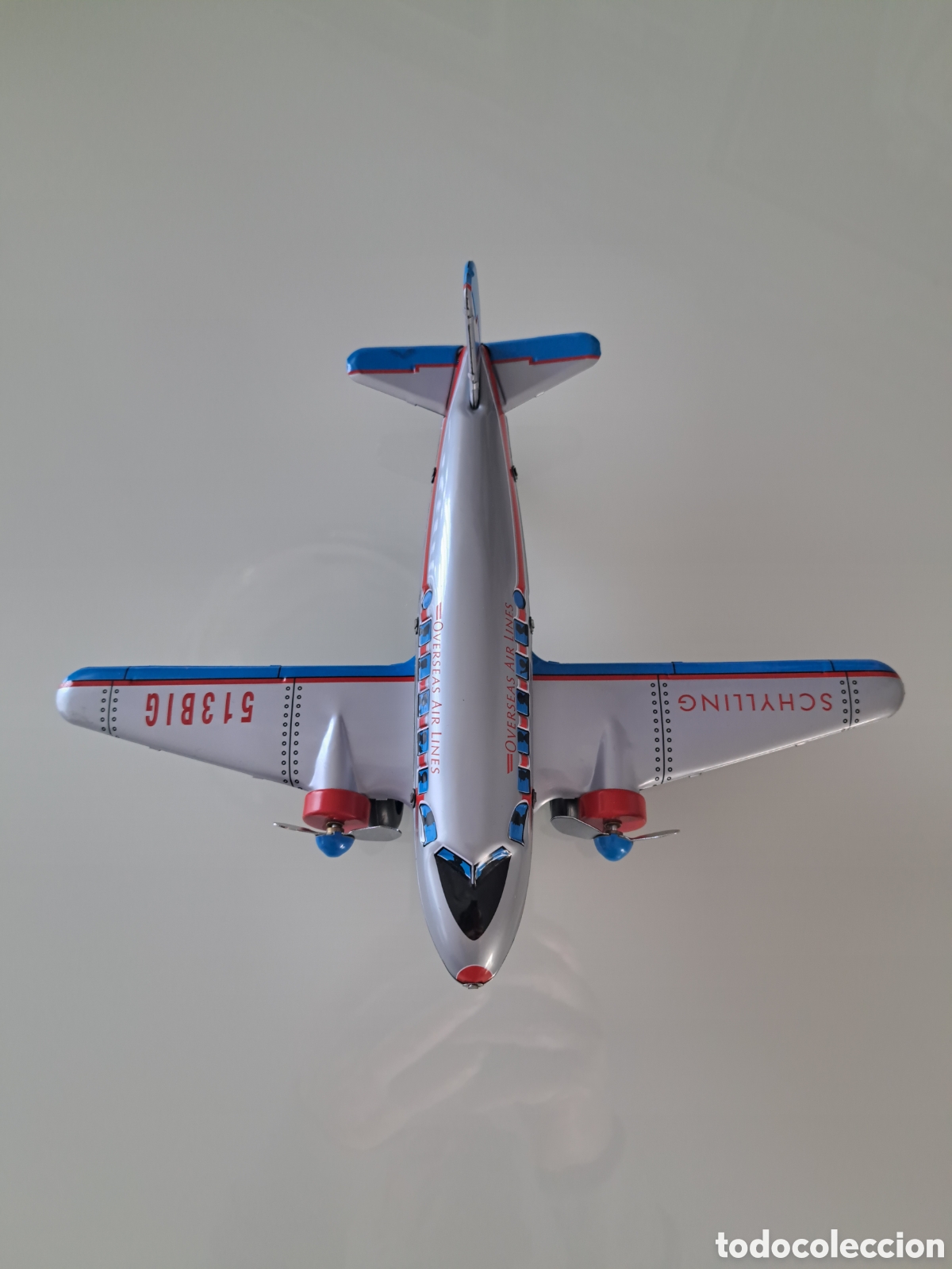 Juguetes antiguos de hojalata: AVI&Oacute;N DE HOJALATA SCHILLING - Foto 8