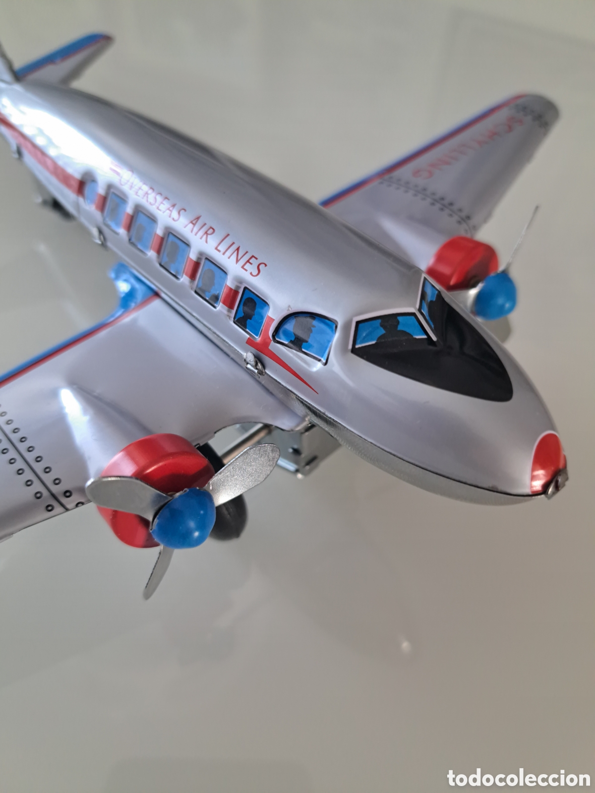Juguetes antiguos de hojalata: AVI&Oacute;N DE HOJALATA SCHILLING - Foto 9