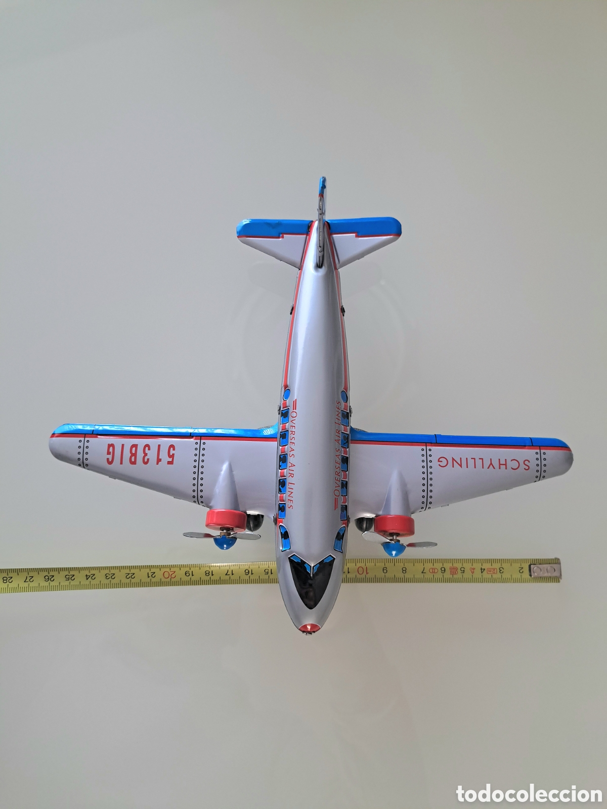 Juguetes antiguos de hojalata: AVI&Oacute;N DE HOJALATA SCHILLING - Foto 10