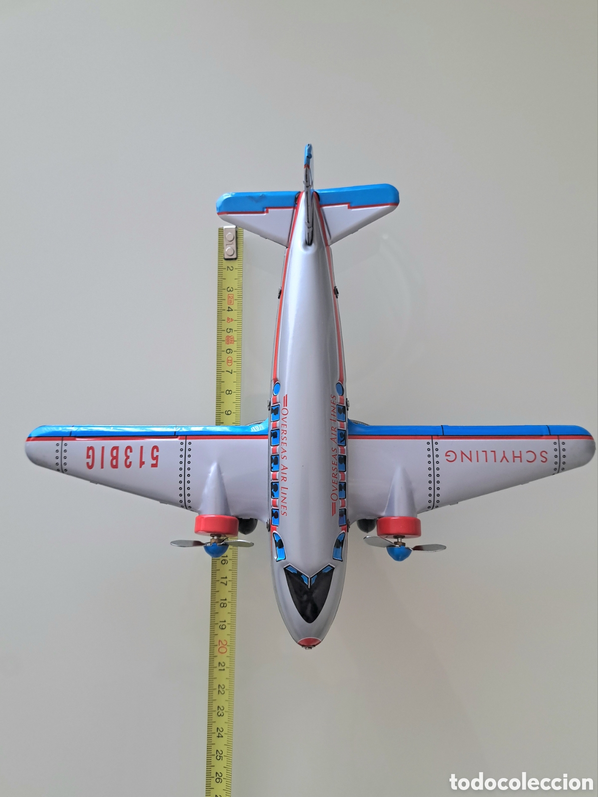 Juguetes antiguos de hojalata: AVI&Oacute;N DE HOJALATA SCHILLING - Foto 11