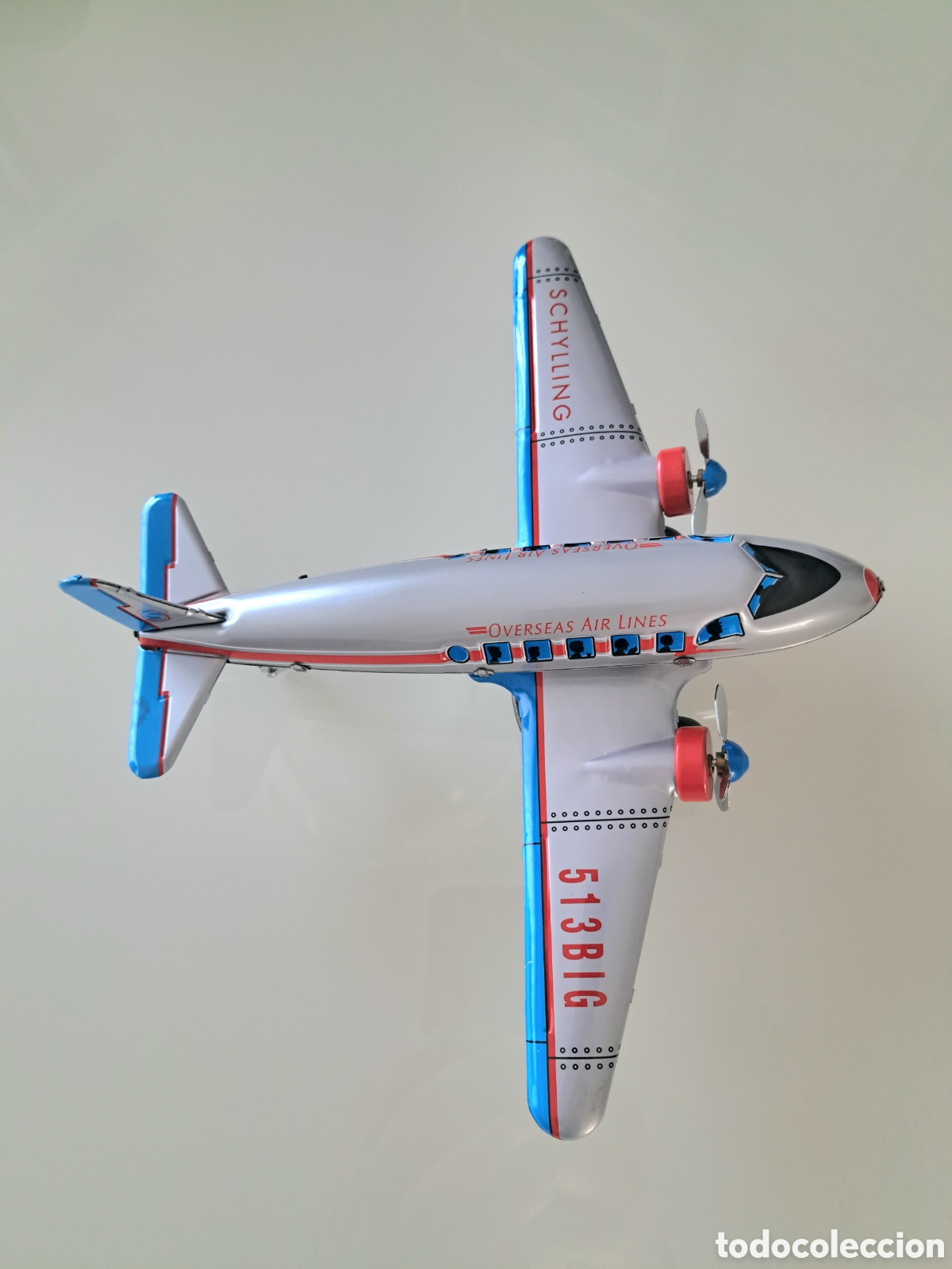 Juguetes antiguos de hojalata: AVI&Oacute;N DE HOJALATA SCHILLING - Foto 1