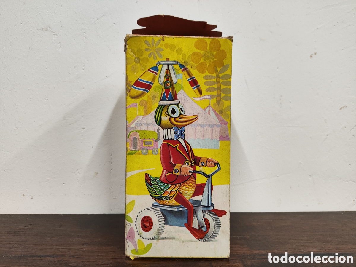 Juguetes antiguos de hojalata: ANTIGUO PATO CICLISTA DE EGE - Foto 2