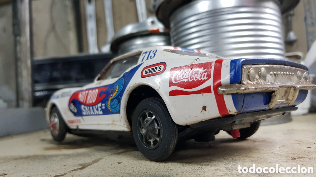 Juguetes antiguos de hojalata: Coche de Hojalata Corvette - Foto 7