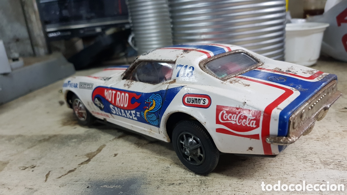 Juguetes antiguos de hojalata: Coche de Hojalata Corvette - Foto 1