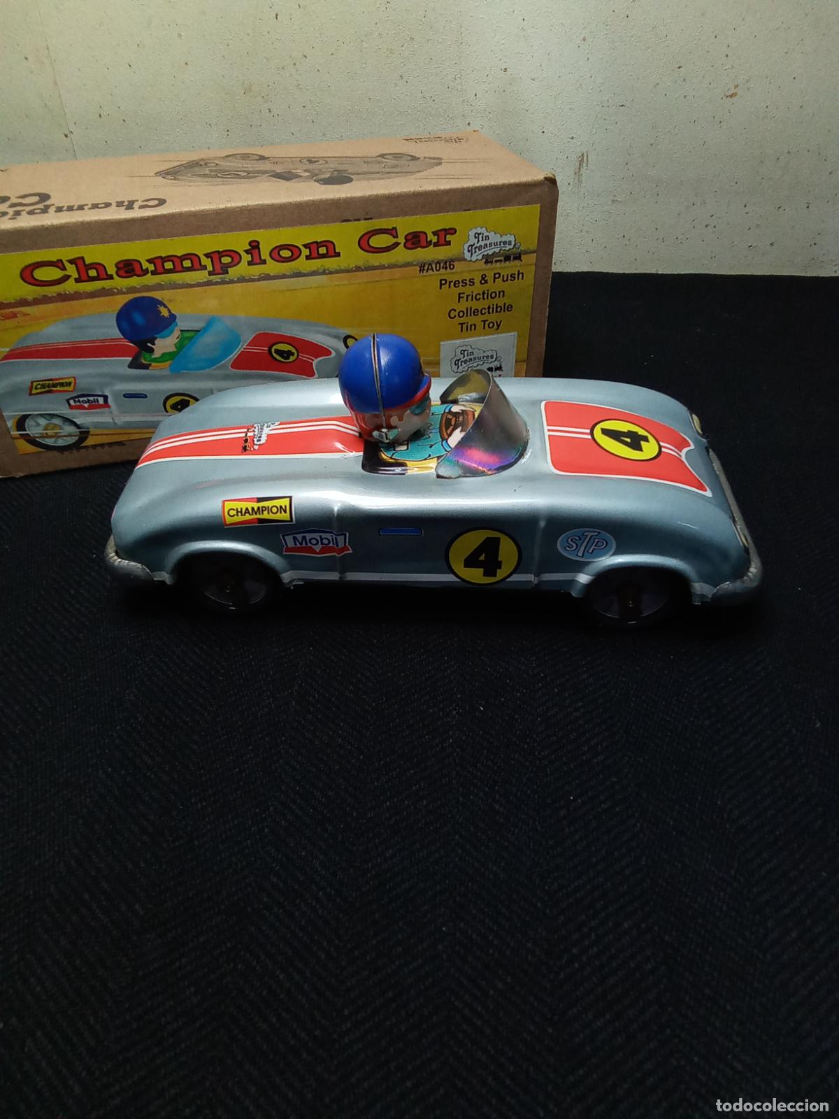 Juguetes antiguos de hojalata: COCHE HOJALATA CON CONDUCTOR - Foto 3