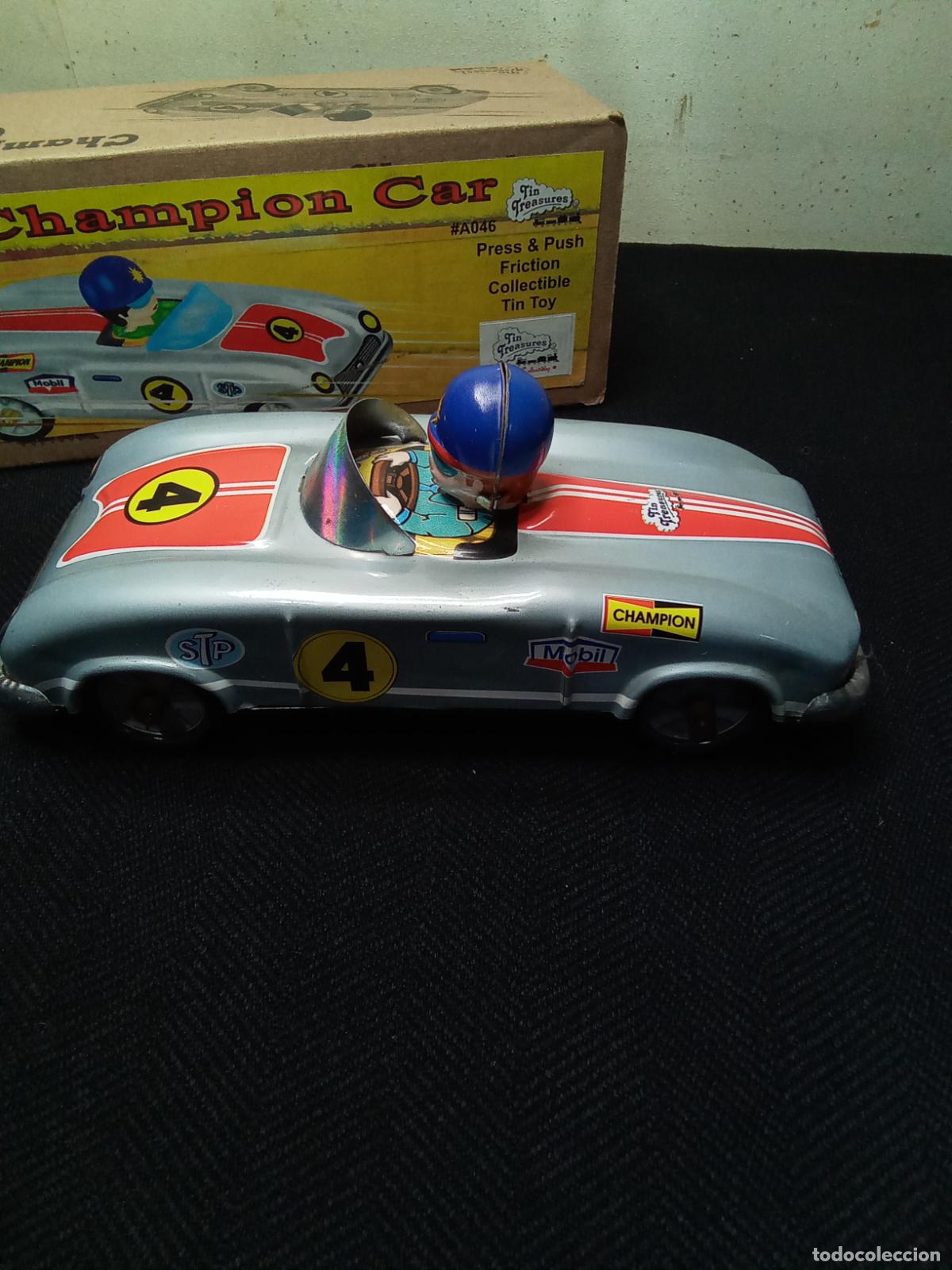 Juguetes antiguos de hojalata: COCHE HOJALATA CON CONDUCTOR - Foto 8